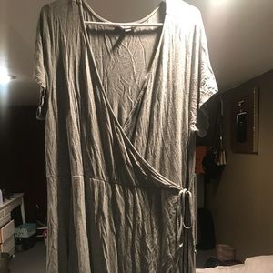 Plus size wrapped dress.